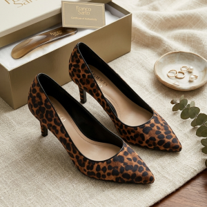 Franco Sarto Leopard Print Pointed Toe Stiletto Pumps