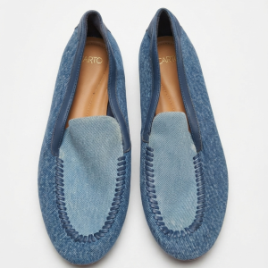 Franco Sarto TwoTone Denim MocToe Flat Loafers